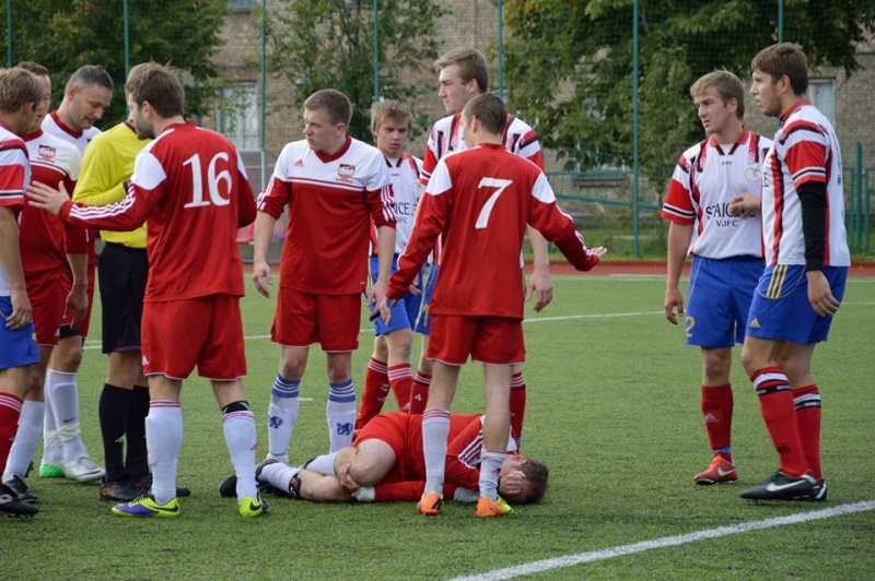 Staicele red card versus Riga United